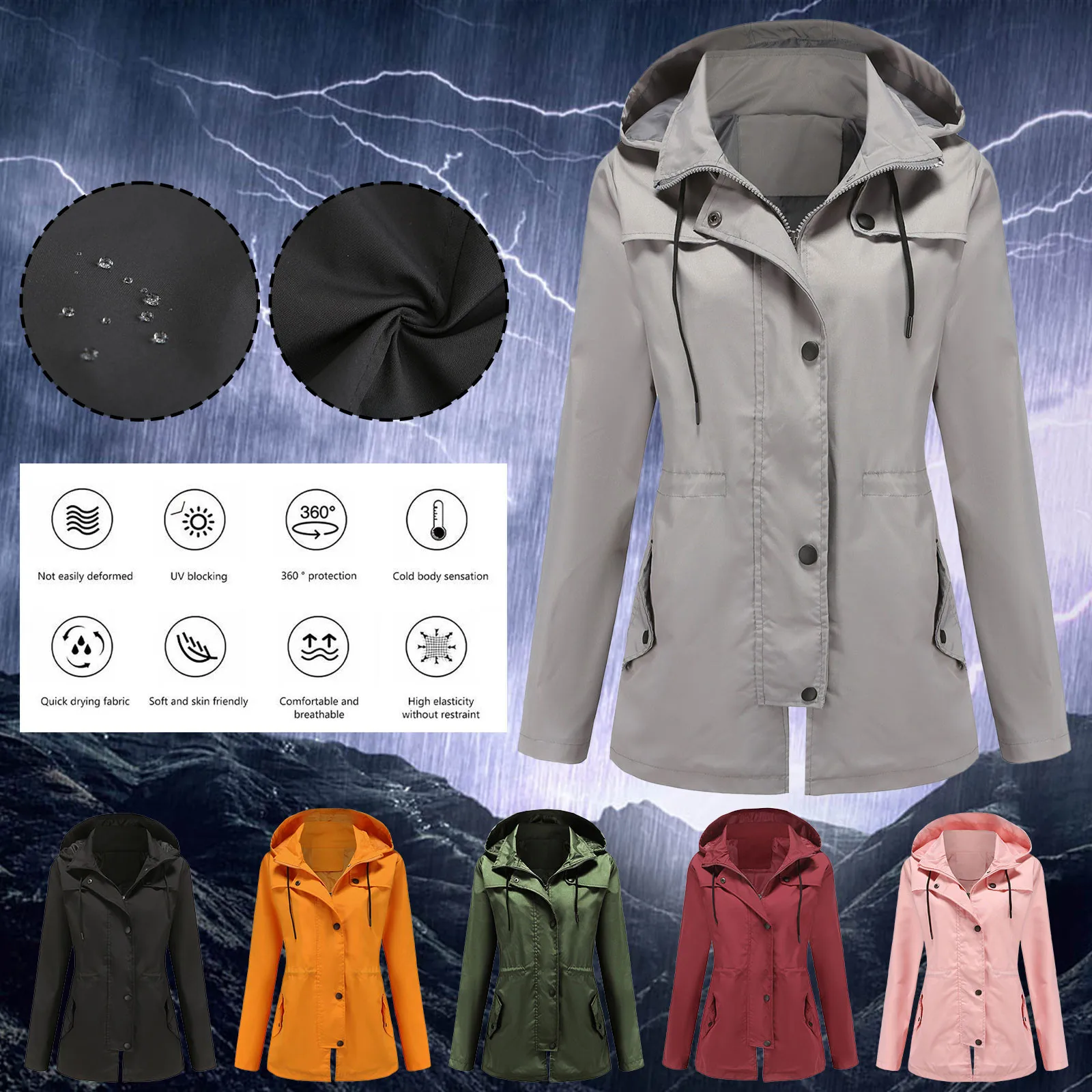 Lim Drawstring Windbreaker Running Camping Water Proof Women Softshell Jackets 
Lim Drawstring Windbreaker Running Camping Water Proof Women Softshell Jackets