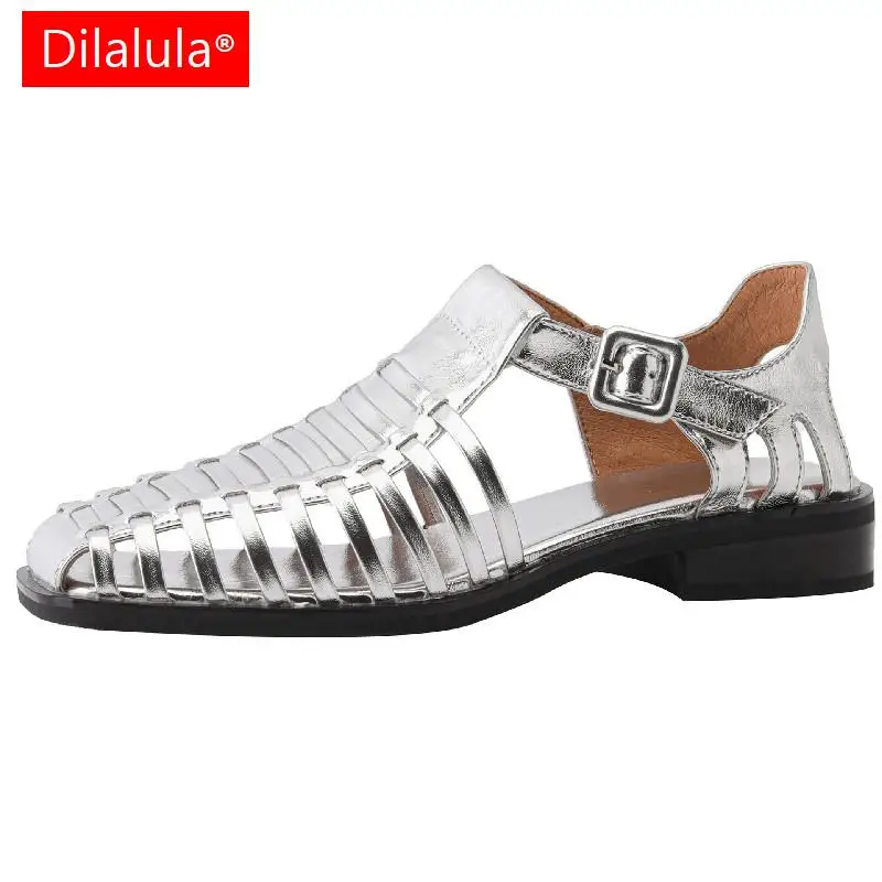 Dilalula Retro Style Women Sandals Gladiator Genuine Leather Narrow Band Low Heels Square Toe Shoes Woman Summer Casual Working
Dilalula Retro Style Women Sandals Gladiator Genuine Leather Narrow Band Low Heels Square Toe Shoes Woman Summer Casual Working