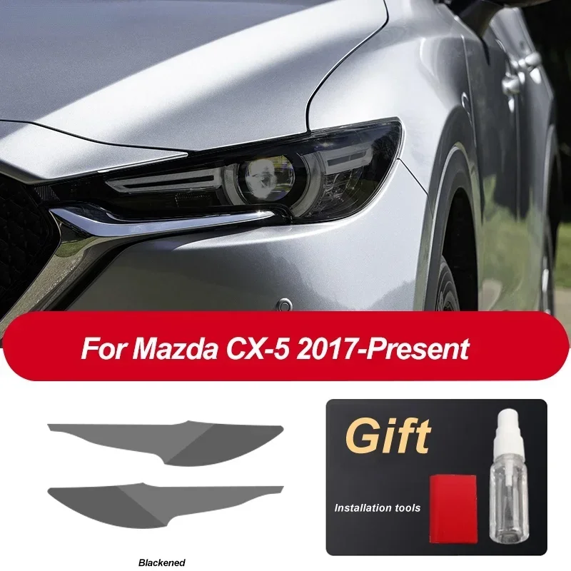 

2PCS is suitable for Mazda CX5 KF ke 2012 car headlights protective film TPU blackened transparent color-changing sticker.