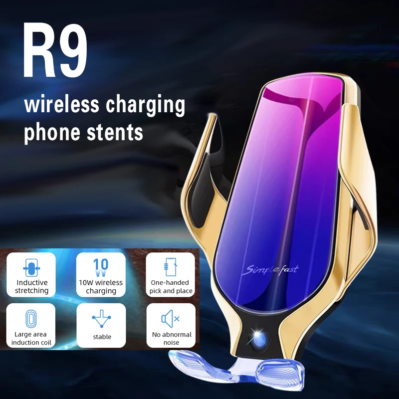 15W Car Wireless Charger R9 Automatic Clamping Fast Charging Mount for IPhone Huawei Infrared Induction Charger Car Phone Holder
15W Car Wireless Charger R9 Automatic Clamping Fast Charging Mount for IPhone Huawei Infrared Induction Charger Car Phone Holder