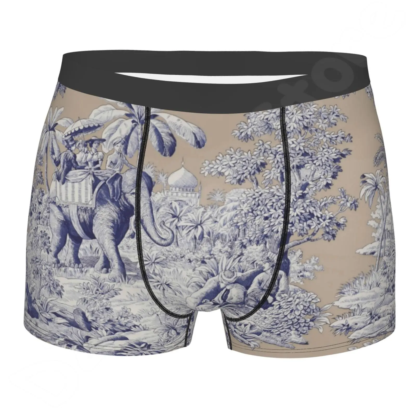 French Toile De Jouy Navy Blue Motif Pattern Mens Underwear Boxer Shorts Panties Breathable Cozy Underpants for Male Plus Size
French Toile De Jouy Navy Blue Motif Pattern Mens Underwear Boxer Shorts Panties Breathable Cozy Underpants for Male Plus Size