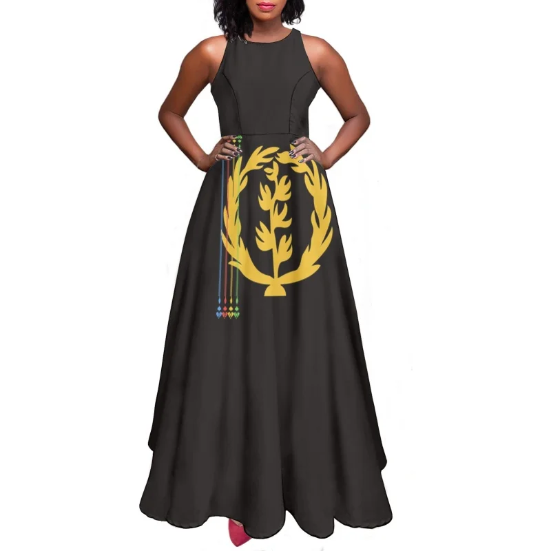Eritrea Design Women Long Flare Dress Sleeveless One Piece Slip Dresses for Girl Summer Elegant Female Sundress African Clothing
Eritrea Design Women Long Flare Dress Sleeveless One Piece Slip Dresses for Girl Summer Elegant Female Sundress African Clothing
