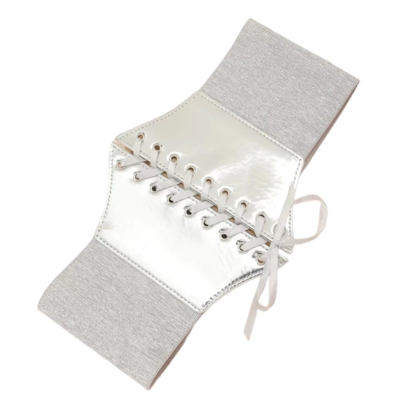 449B Elastic Belt for Dress Silver Corset Belt Wide Dress Belt y2k Women Silver Belt
449B Elastic Belt for Dress Silver Corset Belt Wide Dress Belt y2k Women Silver Belt
