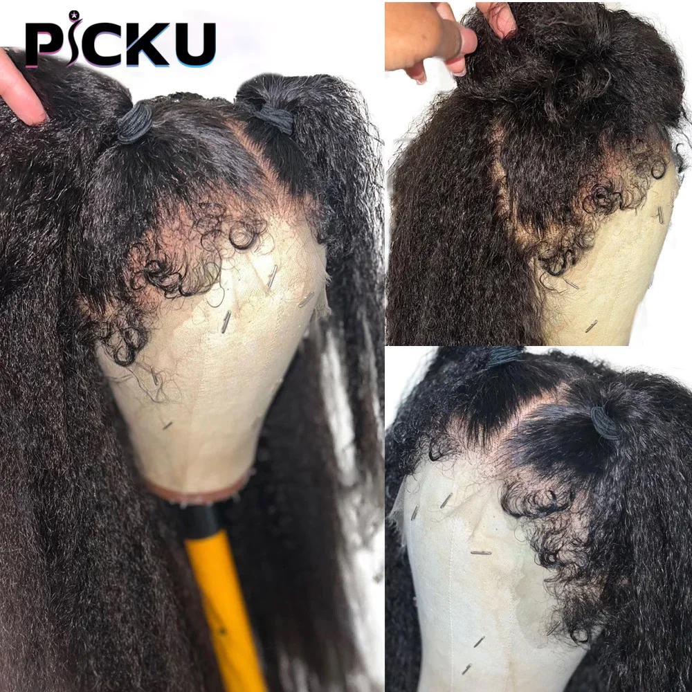 Kinky Straight Wig With Curly Baby Hair 13x6 Lace Frontal Human Hair Wigs For Women 34 Inches 250% Brazilian Lace Closure Wig
Kinky Straight Wig With Curly Baby Hair 13x6 Lace Frontal Human Hair Wigs For Women 34 Inches 250% Brazilian Lace Closure Wig
