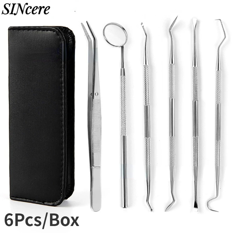 5/6/8Pcs Dental ToolMirror Sickle Tarter Tooth Cleaning Kit Dentist Scraper Tools Set Stainless Steel Oral Care
5/6/8Pcs Dental ToolMirror Sickle Tarter Tooth Cleaning Kit Dentist Scraper Tools Set Stainless Steel Oral Care