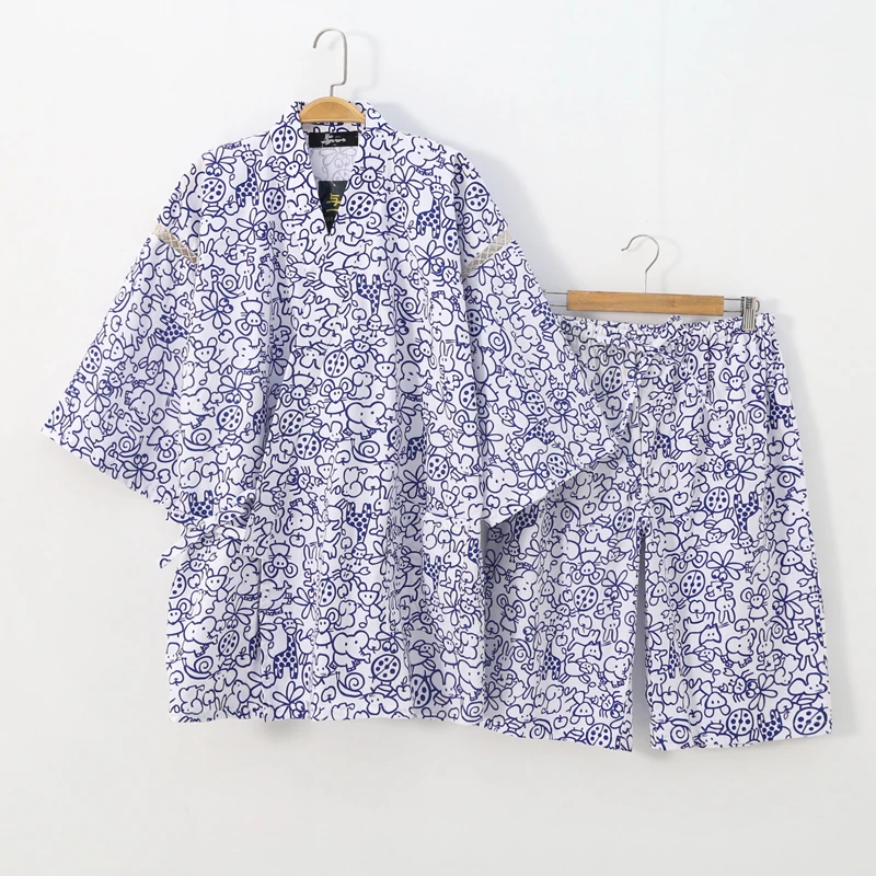Summer 95% cotton Japan style Kimono pajamas sets for Male short sleeve V-neck sleep lounge sleepwear Man Kimono Yukata
Summer 95% cotton Japan style Kimono pajamas sets for Male short sleeve V-neck sleep lounge sleepwear Man Kimono Yukata
