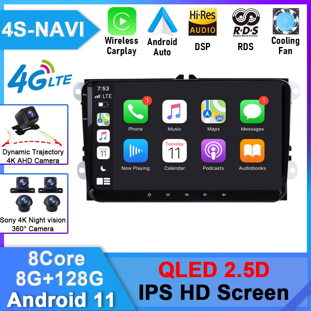 9" Android 11 For VW Volkswagen Golf Passat b7 b6 Skoda Seat Octavia Polo Tiguan Car Stereo AutoRadio Multimedia GPS Navigation
9" Android 11 For VW Volkswagen Golf Passat b7 b6 Skoda Seat Octavia Polo Tiguan Car Stereo AutoRadio Multimedia GPS Navigation