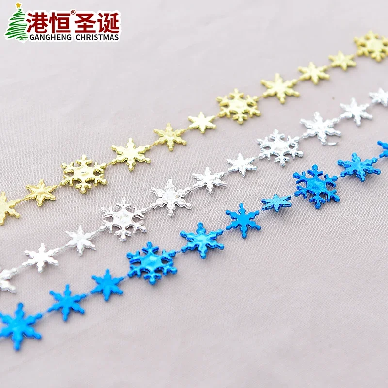 

Christmas decoration snowflake chain five pointed star christmas tree ornament pendant bell party supplies