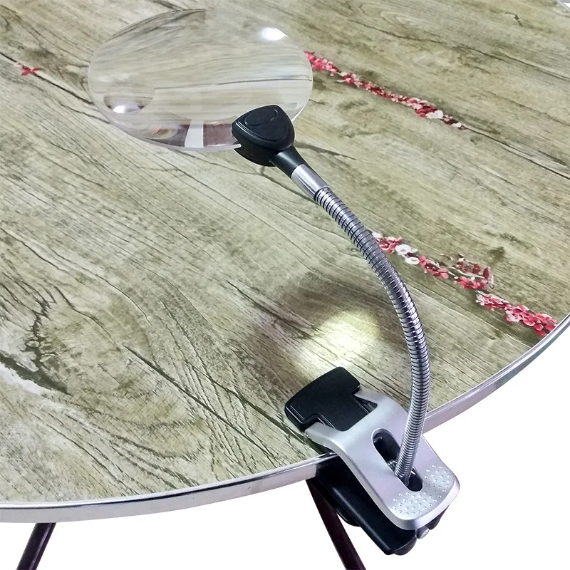 Настольная Лупа 2,5x 10X с 2 светодиодсветильник лампами, увеличительное стекло двойного назначения с зажимом для ремонта чтения, лупа 
Настольная Лупа 2,5x 10X с 2 светодиодсветильник лампами, увеличительное стекло двойного назначения с зажимом для ремонта чтения, лупа