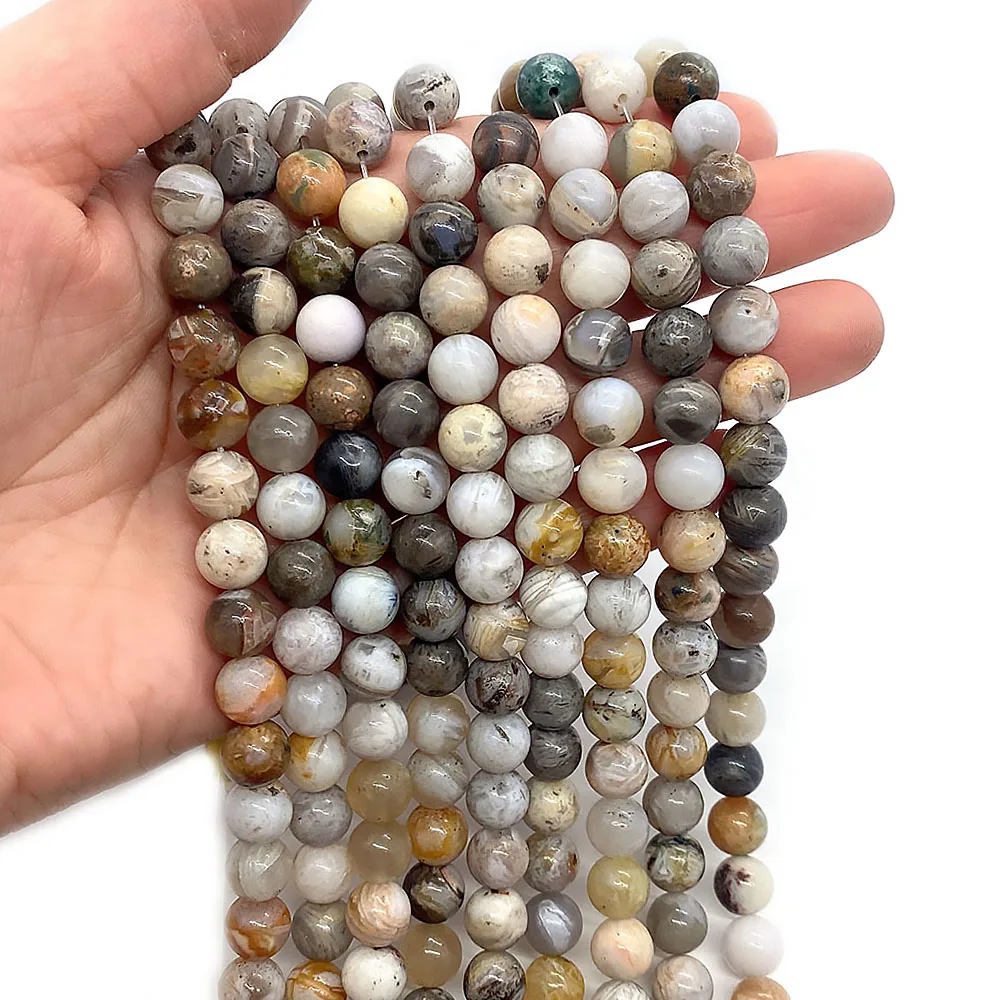 Bamboo Leaf Agate Natural Stone Spherical Polished Loose Beads 6-10mm Diy Beads for Jewellery Making Necklace Bracelet Accessory
Bamboo Leaf Agate Natural Stone Spherical Polished Loose Beads 6-10mm Diy Beads for Jewellery Making Necklace Bracelet Accessory
