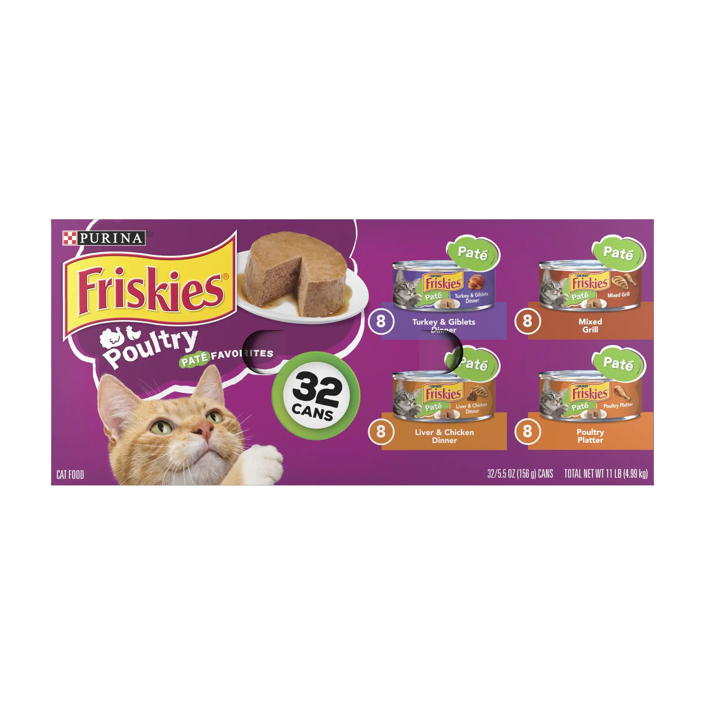 Purina Friskies Pate Wet Cat Food для взрослых кошек, мягкая упаковка для домашней птицы, банки 5,5 унции (32 упаковки)
Purina Friskies Pate Wet Cat Food для взрослых кошек, мягкая упаковка для домашней птицы, банки 5,5 унции (32 упаковки)