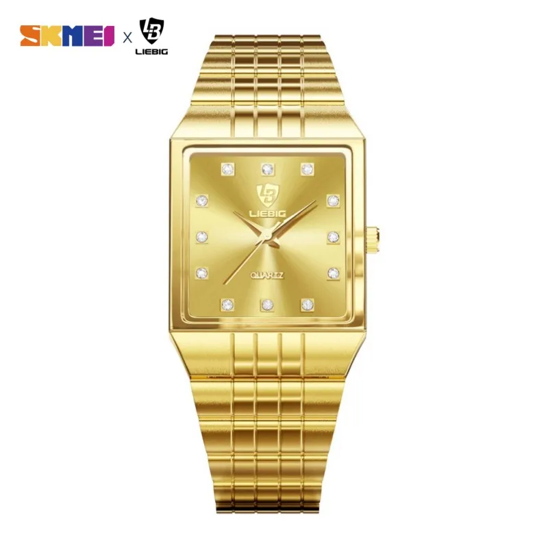 

New Fashion Gold Stainless Steel Watches Men Luxury Clock Ladies Wristwatch reloj mujer Relogio Feminino Female Bracelet 8808