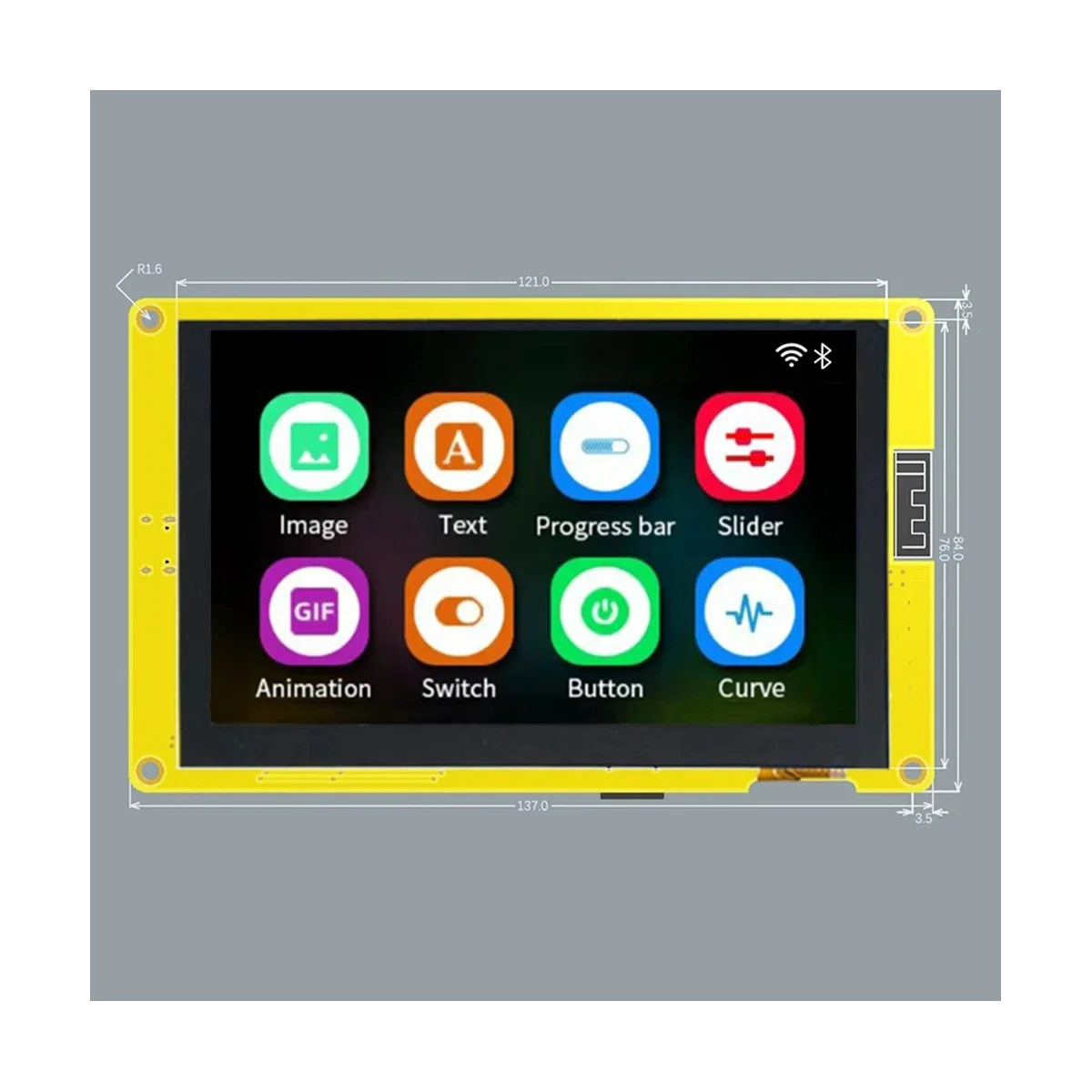 ESP32-S3 5-Inch IPS 800X480 RGB LCD TFT Display Module HMI 8M PSRAM 16M Flash WIFI BT Smart Display MCU (With Touch)
ESP32-S3 5-Inch IPS 800X480 RGB LCD TFT Display Module HMI 8M PSRAM 16M Flash WIFI BT Smart Display MCU (With Touch)