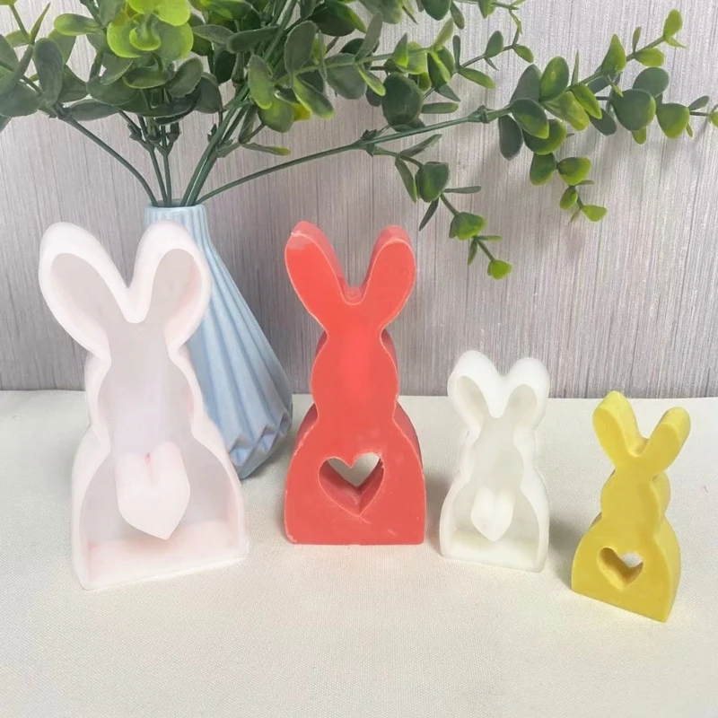 

Силиконовая форма для мыла «сделай сам», силиконовые формы для свечей, форма для пасхальной глины в форме кролика, Прямая