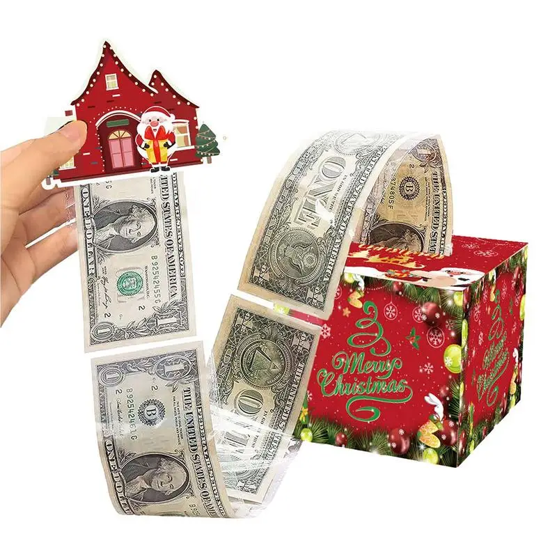 

Money Box Cash Gift Pull Money Roll Pull Out Surprise Bags Christmas Celebration Santa Gifts Box For Birthday Wife Husband