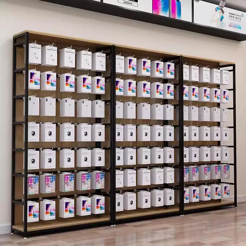 

Custom, Mobile Phone Shop Display Materials Cell Phone Store Shelves
