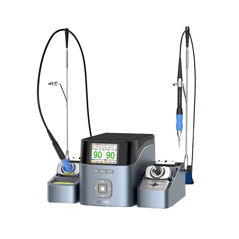 AIXUN T420D Intelligent Double Welding Station With T210 T115 T245 Soldering Handle Soldering Iron Station for Phone PCB Repair
AIXUN T420D Intelligent Double Welding Station With T210 T115 T245 Soldering Handle Soldering Iron Station for Phone PCB Repair