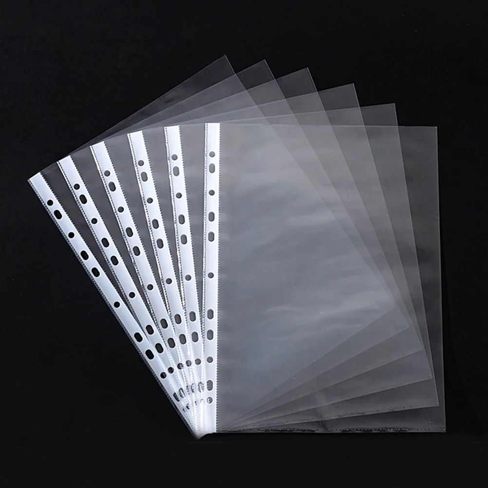 100pcs A4 File Document Folder Clear Sheet Protectors Punched 11-hole Pocket Binder Sleeves
100pcs A4 File Document Folder Clear Sheet Protectors Punched 11-hole Pocket Binder Sleeves