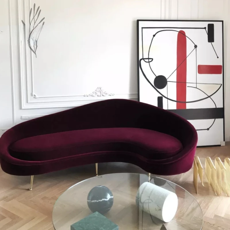 Light Luxury Curved Sofa Stainless Steel Clothing Store Fashion Lazybones Leisure Fabric Sofa
Light Luxury Curved Sofa Stainless Steel Clothing Store Fashion Lazybones Leisure Fabric Sofa