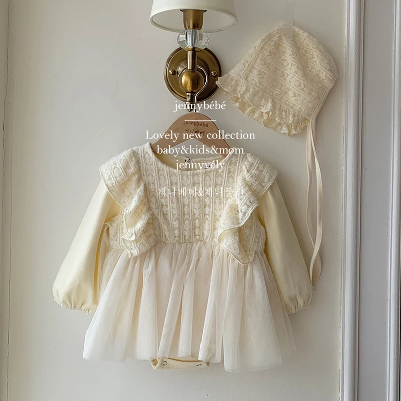 2024 New Spring Korean Baby Cute Princess Birthday Long Sleeves Bodysuit Dress Winter Newborn Girl Infant Party Lace Dresses
2024 New Spring Korean Baby Cute Princess Birthday Long Sleeves Bodysuit Dress Winter Newborn Girl Infant Party Lace Dresses