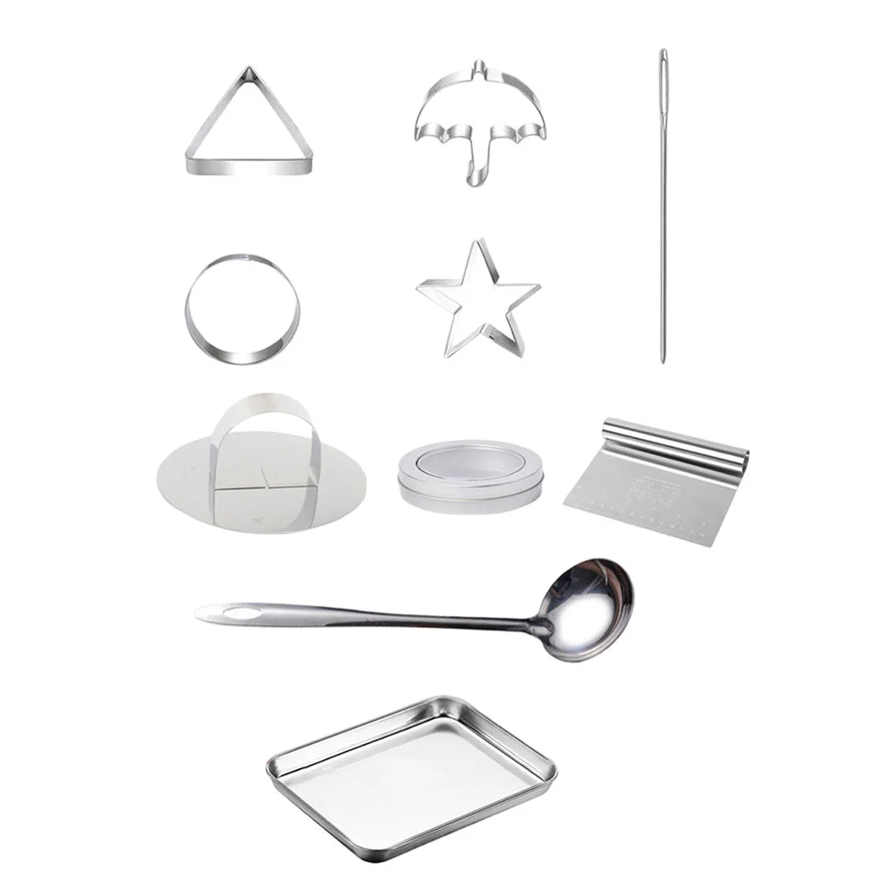 Korean Sugar Candy Making Tools 10Pcs Stainless Steel Cookie Cutters Biscuit Molds Squid Sugar Game Kit Umbrella Triangle
Korean Sugar Candy Making Tools 10Pcs Stainless Steel Cookie Cutters Biscuit Molds Squid Sugar Game Kit Umbrella Triangle
