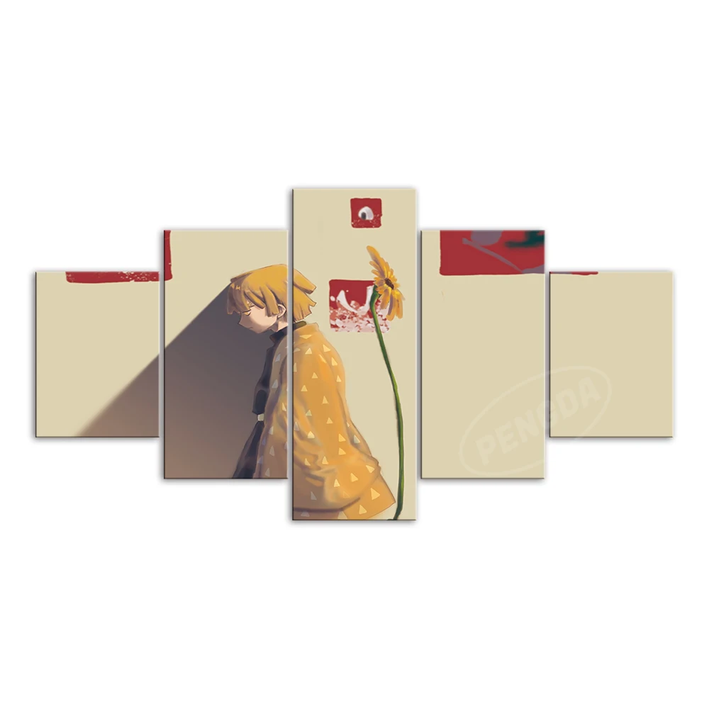 Classic Anime Wall Art Home Decor Agatsuma Zenitsu 5 Pcs Canvas Print Painting Modern Poster Demon Slayer Modular Pictures Frame
Classic Anime Wall Art Home Decor Agatsuma Zenitsu 5 Pcs Canvas Print Painting Modern Poster Demon Slayer Modular Pictures Frame
