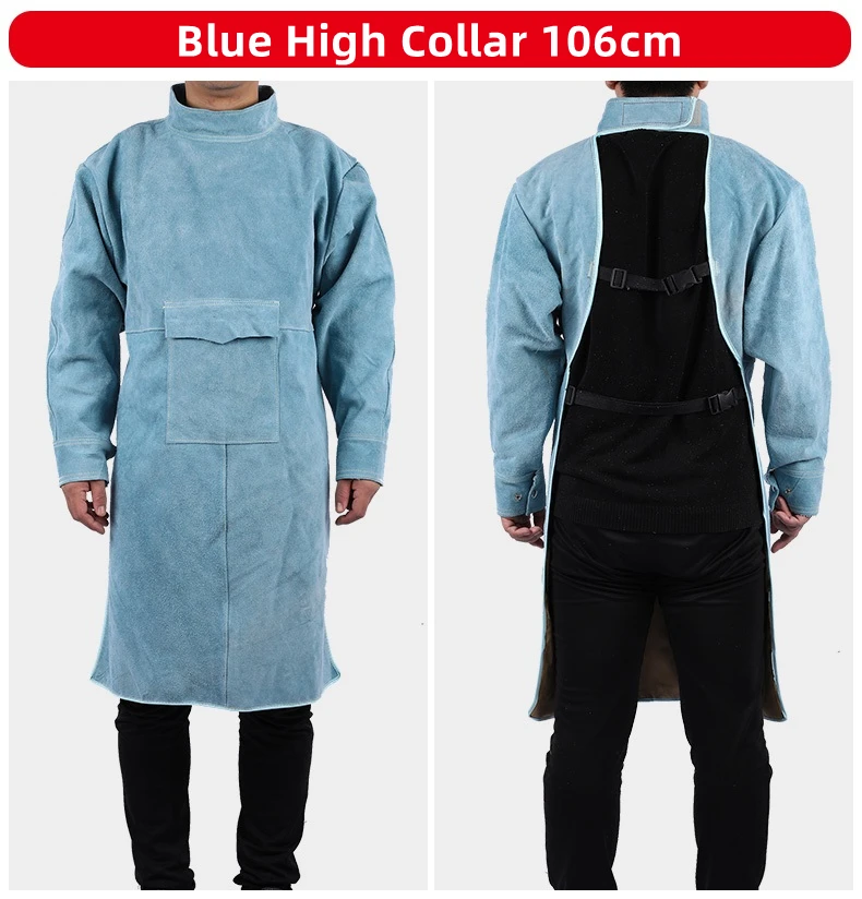 Leather Suede Electric Welding Protective Suit Anti-Fire Scald Proof Flame Retardant Heat Insulation Clothing Work Blue Apron
Leather Suede Electric Welding Protective Suit Anti-Fire Scald Proof Flame Retardant Heat Insulation Clothing Work Blue Apron