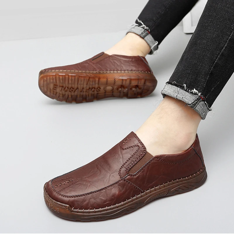 Handmade Design Men Casual Shoes Genuine Leather Loafers Slip on Men Flats Soft Flat Bottom Man Mocassin Homme
Handmade Design Men Casual Shoes Genuine Leather Loafers Slip on Men Flats Soft Flat Bottom Man Mocassin Homme