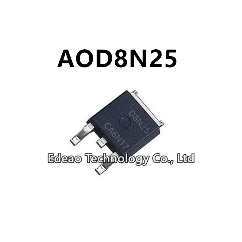 

10Pcs/lot NEW D8N25 AOD8N25 TO-252 8A/250V N-channel MOSFET field-effect transistor