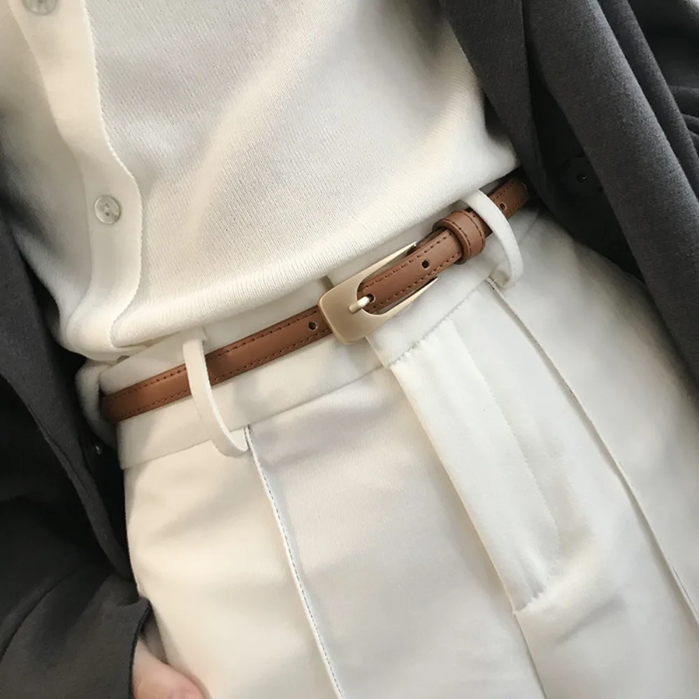Women Casual Vintage Trouser Dress Belts Thin Waist Strap Metal Buckle Waistband Leather Belt
Women Casual Vintage Trouser Dress Belts Thin Waist Strap Metal Buckle Waistband Leather Belt