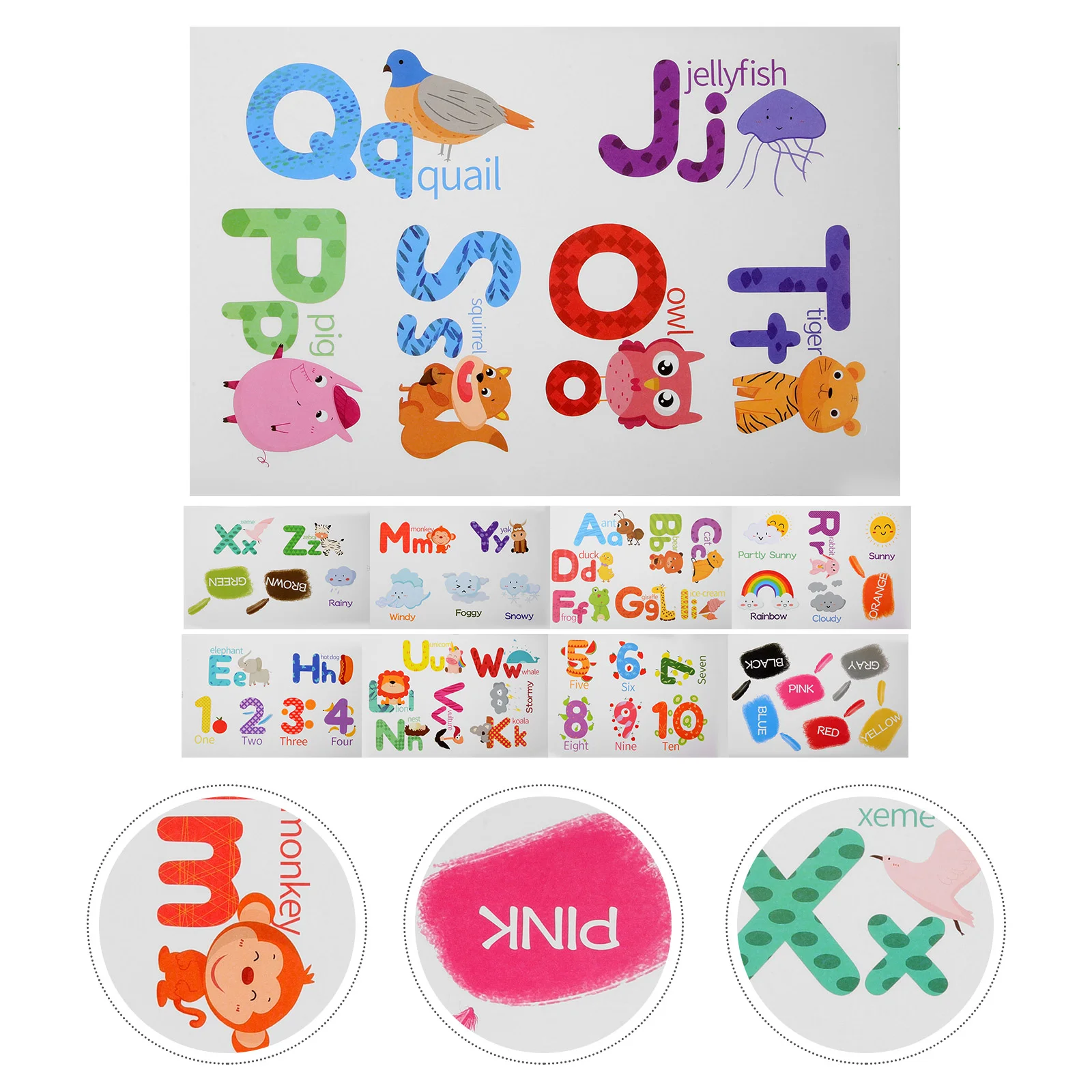 

Children's Room Adorns Letters Number Stickers Diy Removable Wallpaper Classroom Alphabet Sticker Cartoon Wall Decals