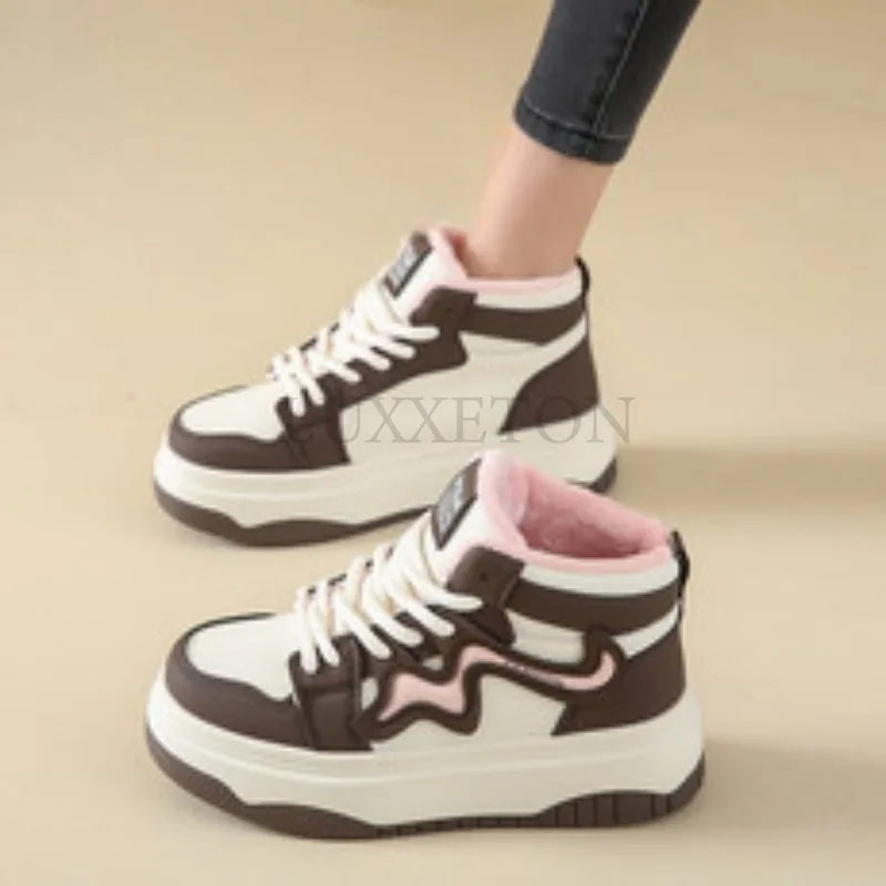 Women Cotton-padded Shoes New Winter Casual Platform Sneakers for Women Fashion Designer Shoes Basket Lace Up Chunky Sneakers
Women Cotton-padded Shoes New Winter Casual Platform Sneakers for Women Fashion Designer Shoes Basket Lace Up Chunky Sneakers