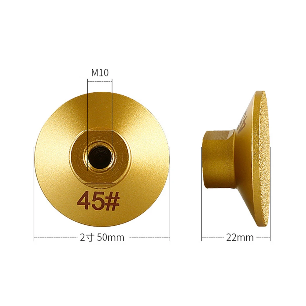 Grinding Tool Grinding Wheel Brazed Grinding Head For Terrazzo For Marble M10 Thread 2inch 50mm Brazing Golden
Grinding Tool Grinding Wheel Brazed Grinding Head For Terrazzo For Marble M10 Thread 2inch 50mm Brazing Golden