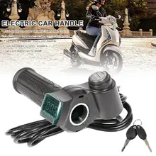 NEW 24 36 48 60 72V Electric Bike Scooter Throttle Grip Handlebar With Power Switch LED Digital Meter Bicycle Accessories HOT
NEW 24 36 48 60 72V Electric Bike Scooter Throttle Grip Handlebar With Power Switch LED Digital Meter Bicycle Accessories HOT