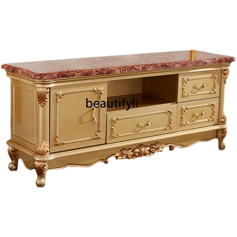 European-Style Marble TV Cabinet Solid Wood Carved Living Room High TV Stand Locker Oak Bedroom Cabinet furniture
European-Style Marble TV Cabinet Solid Wood Carved Living Room High TV Stand Locker Oak Bedroom Cabinet furniture