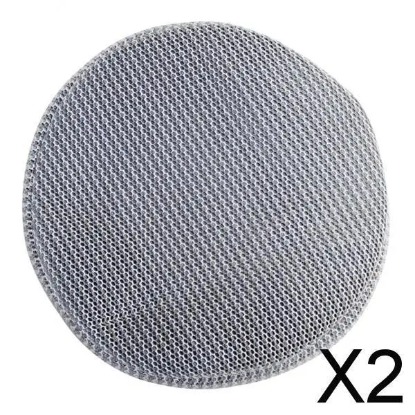 

2xBreathable Mesh Bar Stool Covers Round Chair Seat Cushions Sleeves Gray