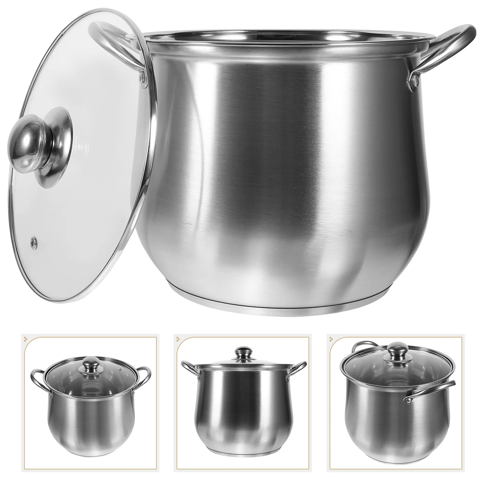 Cooking Pots Stainless Steel Kitchen Noodle Soup with Lids Milk Container Large Capacity Stockpot
Cooking Pots Stainless Steel Kitchen Noodle Soup with Lids Milk Container Large Capacity Stockpot
