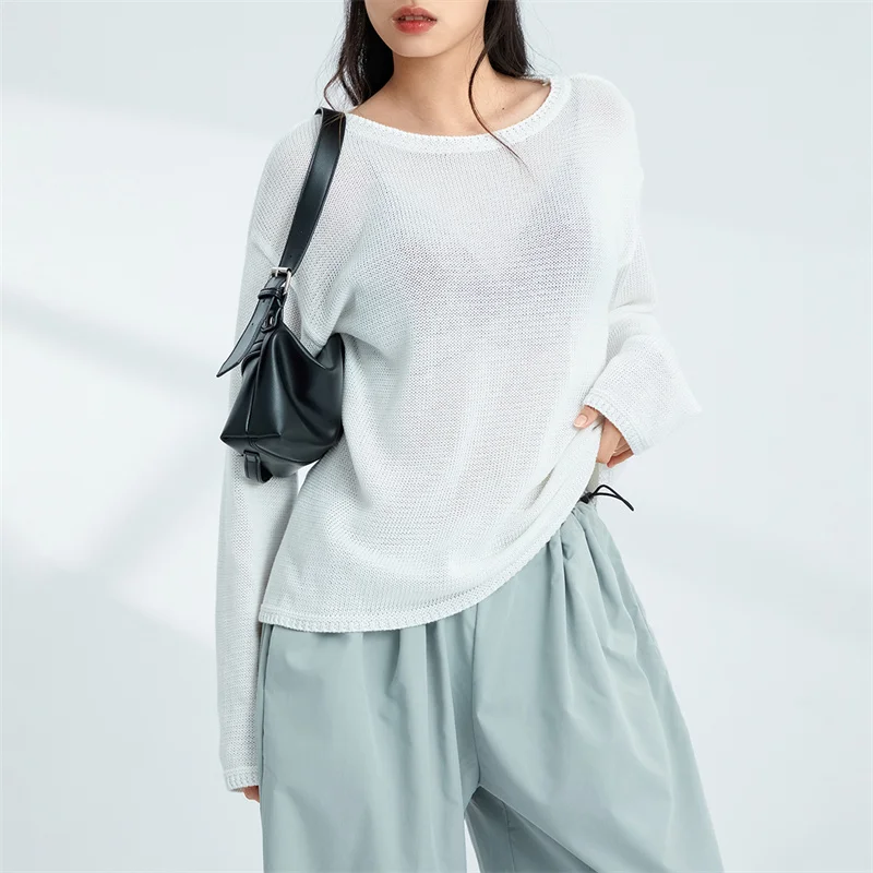 Musuos Ripped Hollow Out Open Back Loose Sweater Women Solid Long Sleeve Spring Fall Crew Neck Knitted Pullovers Tops Streetwear
Musuos Ripped Hollow Out Open Back Loose Sweater Women Solid Long Sleeve Spring Fall Crew Neck Knitted Pullovers Tops Streetwear