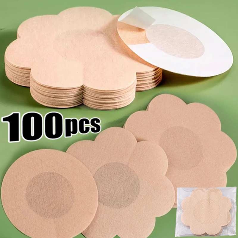 

10/100PCS Nipple Cover Stickers Women Breast Lift Tape Pasties Invisible Self-Adhesive Disposable Bra Padding Chest Paste Patch