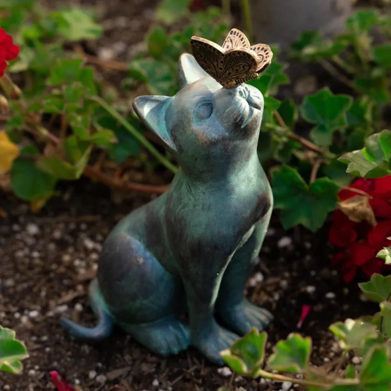 New Curious Cat Indoor and Outdoor Statue with Butterflies Resin Decorative Cute Decoration
New Curious Cat Indoor and Outdoor Statue with Butterflies Resin Decorative Cute Decoration