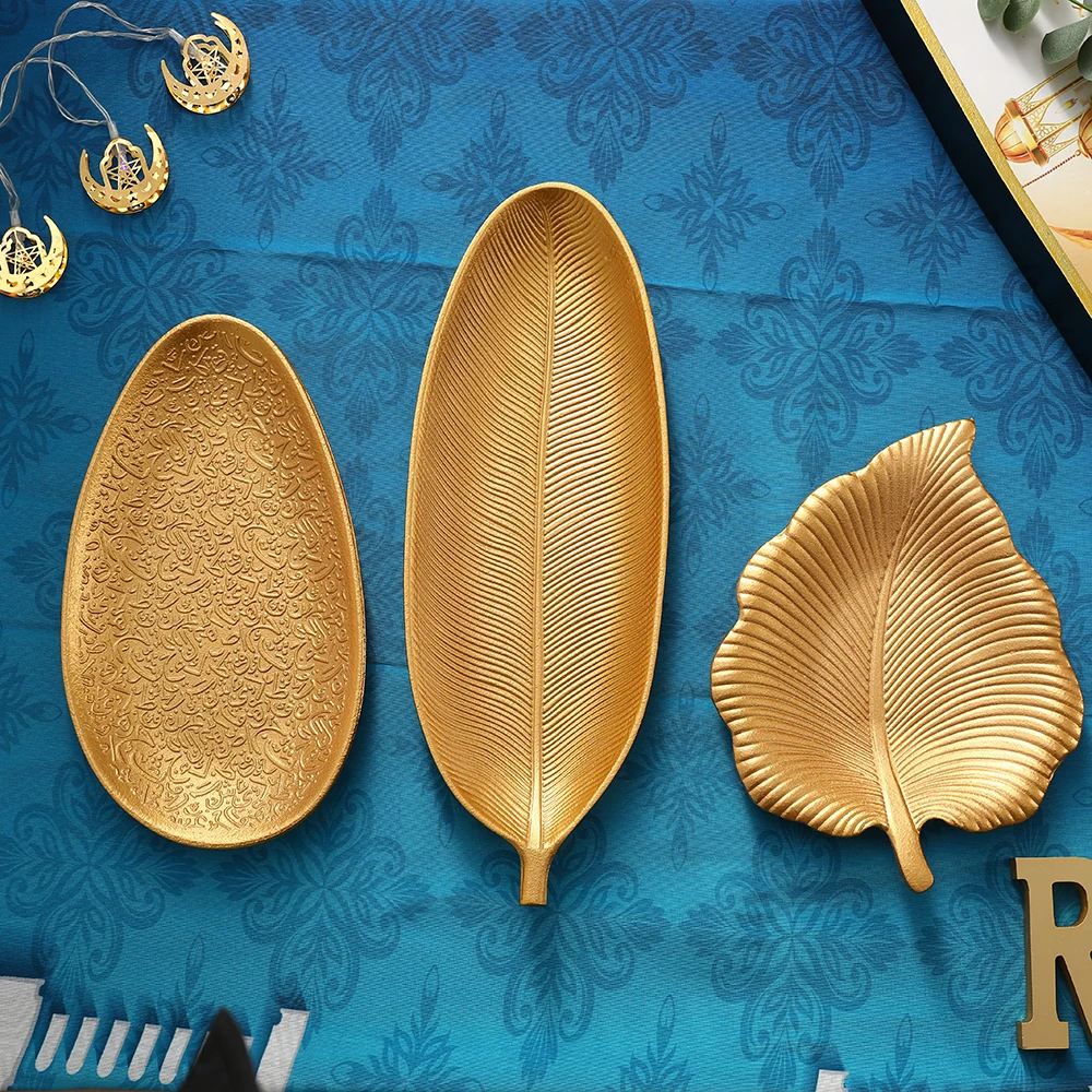 1pc Ramadan Golden Leaves Tray Cake Candy Fruit Tray Islamic Muslim Party Decorations Eid Mubarak Party Table Decor Supplies
1pc Ramadan Golden Leaves Tray Cake Candy Fruit Tray Islamic Muslim Party Decorations Eid Mubarak Party Table Decor Supplies