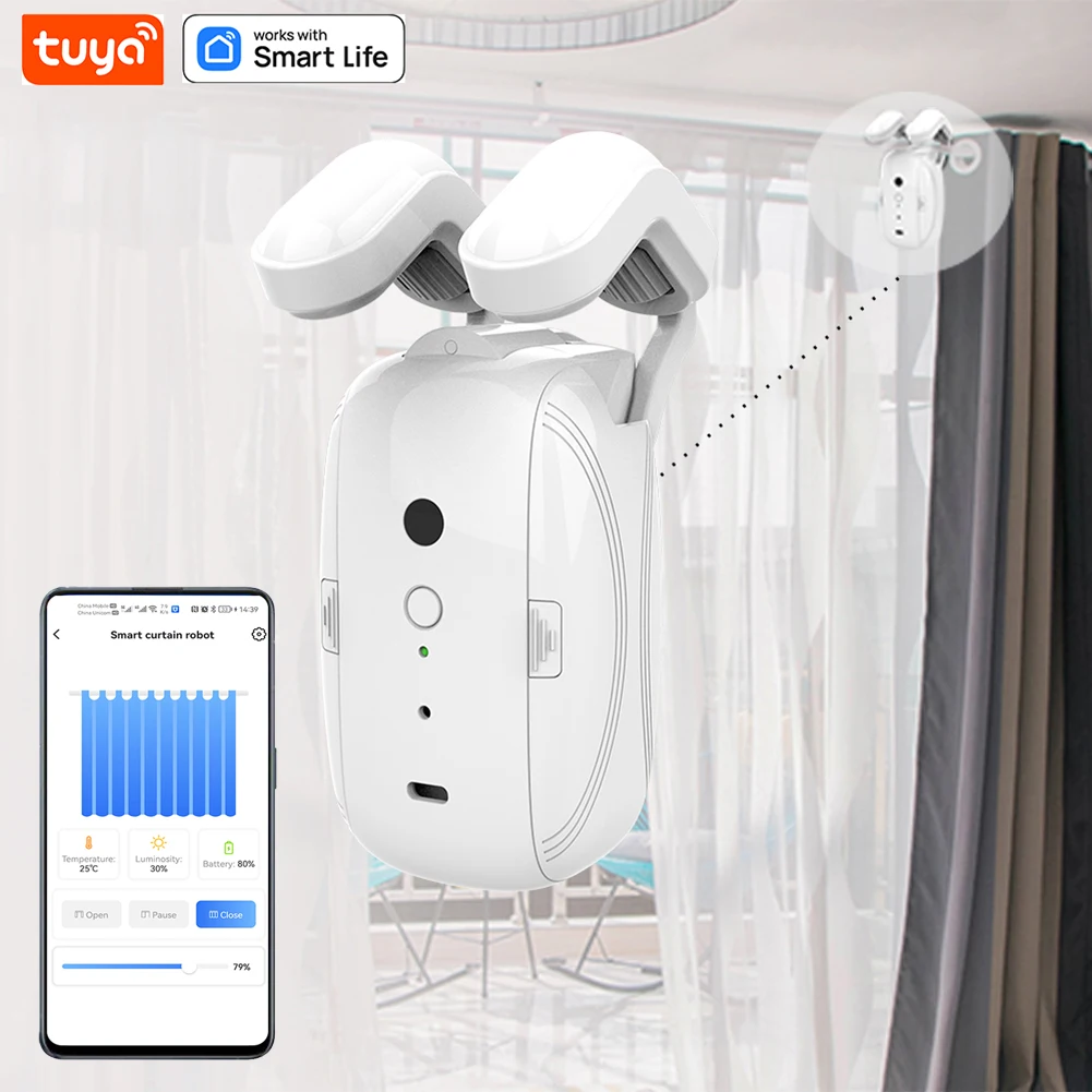 New Tuya Smart Home Curtain Motor Mini Wifi Voice Control Switch Robot APP Control Timer Setup Compatible With Alexa Google Home
New Tuya Smart Home Curtain Motor Mini Wifi Voice Control Switch Robot APP Control Timer Setup Compatible With Alexa Google Home