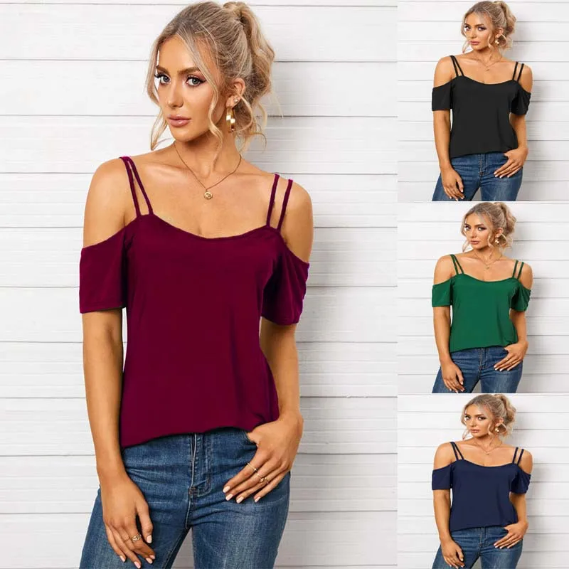 Summer sexy sleeveless top women's double shoulder strap knitted halterneck top U-neck halter off-the-shoulder loose casual top
Summer sexy sleeveless top women's double shoulder strap knitted halterneck top U-neck halter off-the-shoulder loose casual top