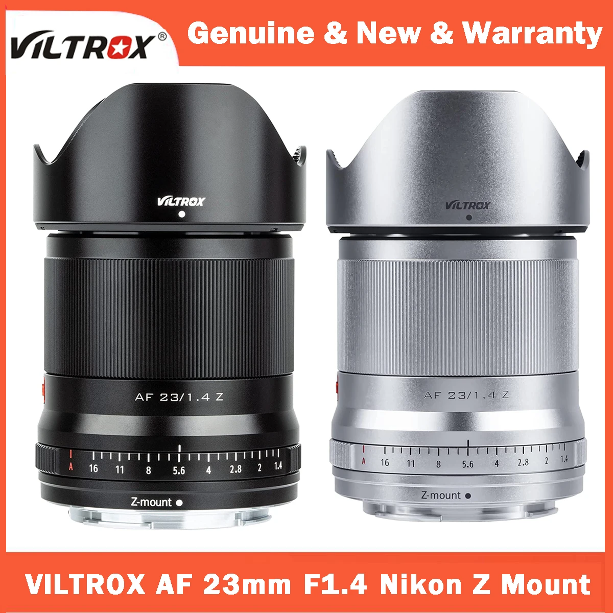 

VILTROX 23mm f/1.4 F1.4 Auto Focus Large Aperture Portrait APS-C Prime Lens for Nikon Z Mount Camera Z5 Z50 Z6 Z6II Z7 Z7II Zfc