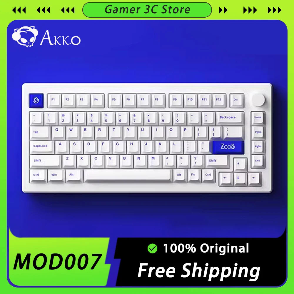 

Akko MOD007 Mechanical Keyboard Multifunctional Knob Hot Swap Gasket 82 keys Gaming Keyboard Pc Gamer Accessories Win Office Mac