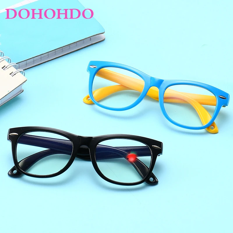 

DOHOHDO Anti blue Light For Children Glasses Kids Optical Frame Eyeware Boy Girls Computer Transparent Blocking Eyeglasses UV400