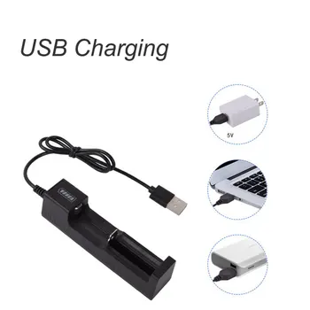 충전식 배터리를위한 범용 1 슬롯 USB 배터리 충전기 어댑터 LED 스마트 충전 리튬 이온 18650 26650 14500 18500 16650