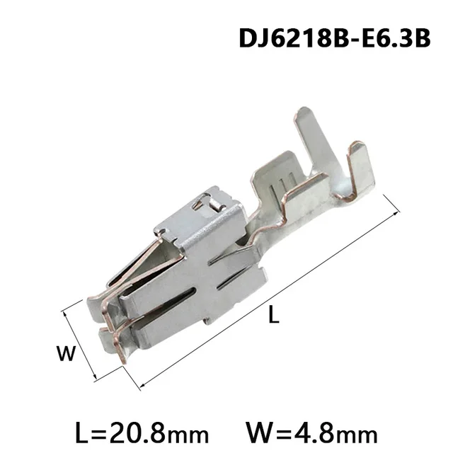 

20pcs 6.3mm for Tyco Automotive Car Splices Wire Terminal 926965-1 Non-Insulated Female Crimp Terminals DJ6218B-E6.3B