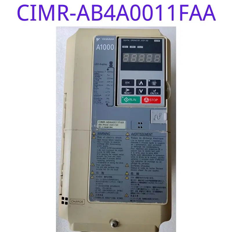 

Used A1000 series frequency converter CIMR-AB4A0011FAA 5.5kw/3.7kw three-phase 380V function has been tested and intact