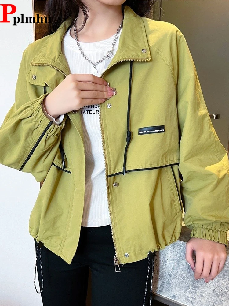 Куртка-карго женская с отложным воротником, Модный повседневный жакет с подкладкой, Короткая свободная верхняя одежда в Корейском стиле, на шнуровке, с длинным рукавом, весна
Куртка-карго женская с отложным воротником, Модный повседневный жакет с подкладкой, Короткая свободная верхняя одежда в Корейском стиле, на шнуровке, с длинным рукавом, весна